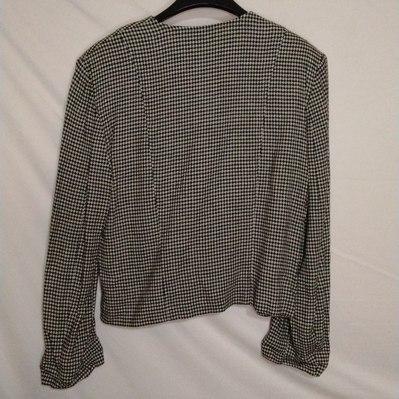 Vintage White on White by Alex Michael Houndstooth Button Down Shirt, Size M - Picture 2 of 2